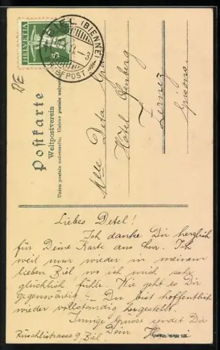 AK Biel, Passanten in der Nidaugasse