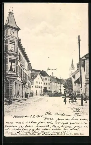 AK Hallau, Restaurant mit Strassenpartie