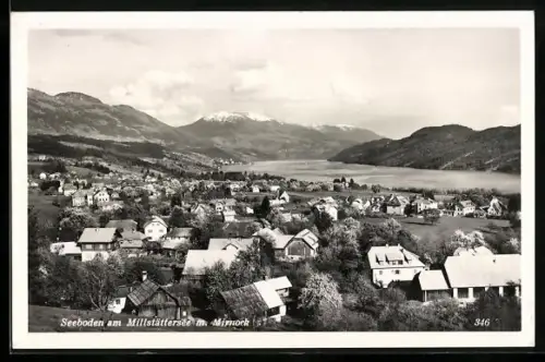 AK Seeboden am Millstättersee, Ortsansicht mit Mirnock