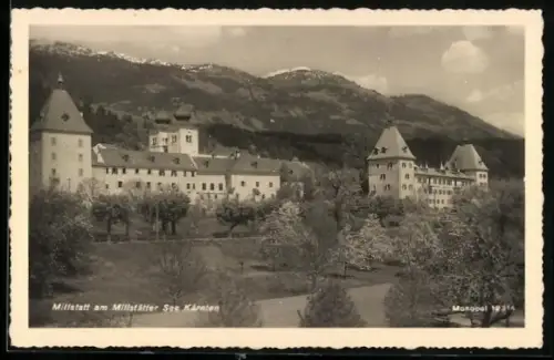 AK Millstatt am Millstätter See, Blick auf die Stiftskirche