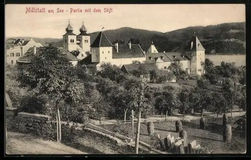 AK Millstatt am See, Partie mit dem Stift