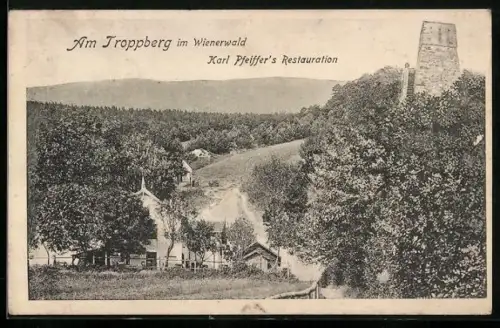 AK Troppberg im Wienerwald, Karl Pfeiffer`s Restaurant Am Troppberg