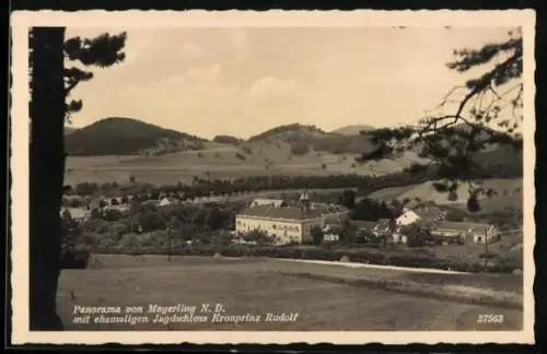 AK Mayerling /N. D., Panorama mit ehemaligen Jagdschloss Kronprinz Rudolf