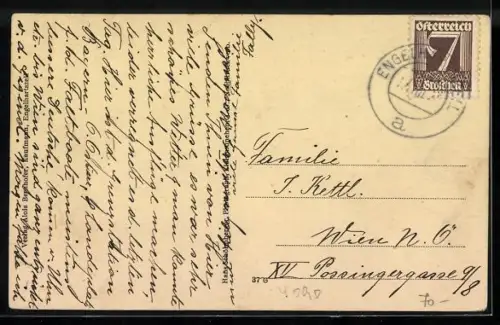 AK Engelhartszell a.d. Donau, Kloster aus der Vogelschau