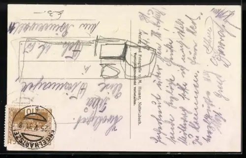 AK Engelhartszell a. d. D., Strassenpartie mit Blick auf die Donau