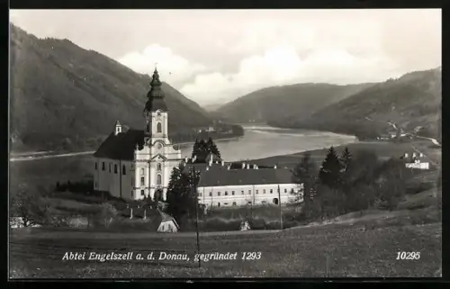 AK Engelszell an der Donau, Blick auf die Abtei