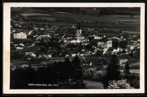 AK Gallneukirchen /Ob. Öst., Ortsansicht mit Kirche