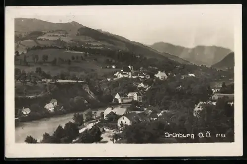 AK Grünburg /O. Ö., Blick auf den Ort