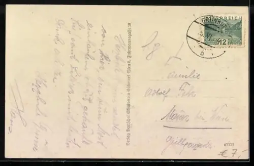 AK Grünburg /O. Ö., Blick auf den Ort