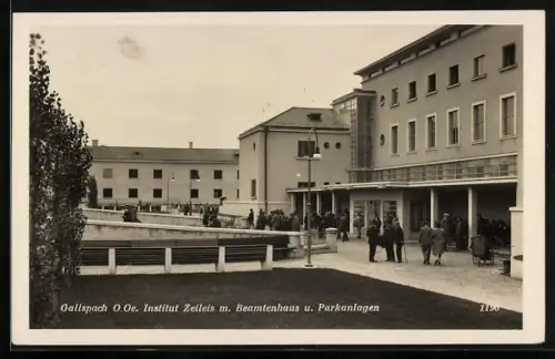 AK Gallspach, Institut Zeileis mit Beamtenhaus und Parkanlagen