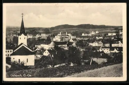AK Gallspach /O.-Oe., Kirche mit Ortspanorama