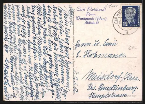 AK Wernigerode /Harz, Schöne Ecke, Blick auf Feudalmuseum, Schloss