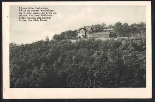 AK Niederpoyritz bei Dresden, Gebäude auf dem Staffelstein
