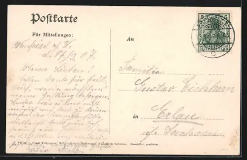 AK Eschwege, Panorama vom Andreas-Felsenkeller aus