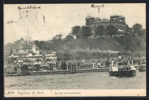 AK Hamburg-St. Pauli, Landungsbrücken