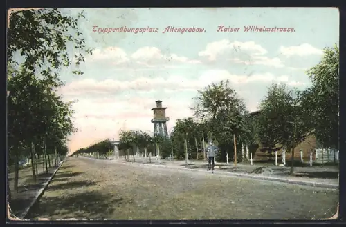 AK Altengrabow, Truppenübungsplatz, Kaiser Wilhelmstrasse