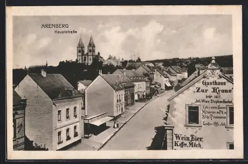 AK Arenberg, Hauptstrasse, Gasthaus Zur Krone, Inh. Stephan Goebel