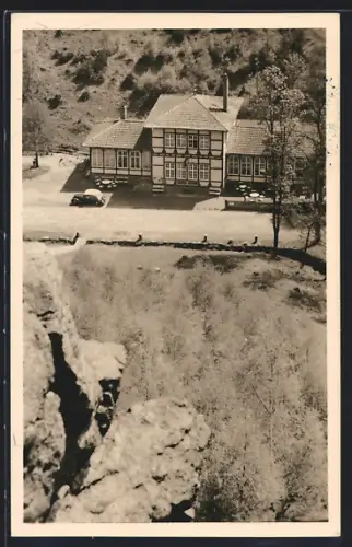 AK Finsterbergen /Thür. Wald, Gasthaus Steigermühle