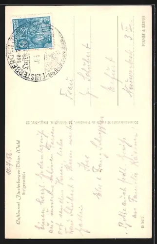 AK Finsterbergen /Thür. Wald, Gasthaus Steigermühle