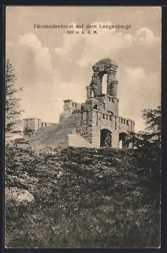 AK Langenberg /Thüringen, Fürstendenkmal