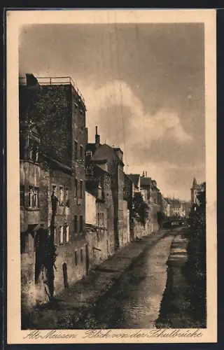 AK Meissen / Elbe, Blick von der Schulbrücke