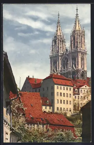 AK Meissen / Elbe, Westtürme des Domes