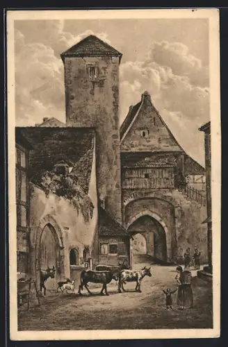 AK Meissen / Elbe, Ehemalige Stadttore, Görnisches Tor