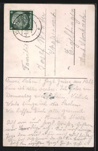 AK Kehl a. Rhein, Pionierdenkmal mit Kirche