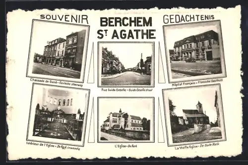 AK Berchem, St. Agathe, Chaussèe de Gand, Hopital Francais, L`Eglise