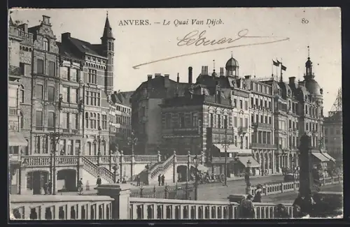 AK Anvers, Le Quai Van Dijck