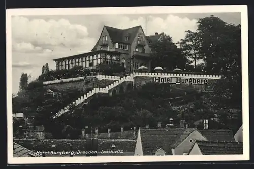 AK Dresden-Loschwitz, Hotel Burgberg