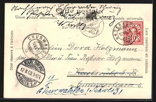 AK Unter-Aegeri, Kurhaus Waldheim mit Umgebung, Bes. C. Henggeler, Totalansicht des Aegerithales