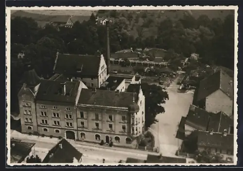 AK Donauwörth, DIe Kronenbrauerei v. Otto Abbt vom Flugzeug aus