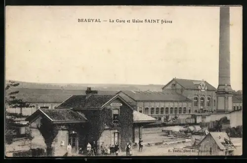 AK Beauval, La Gare et Usine Saint frères
