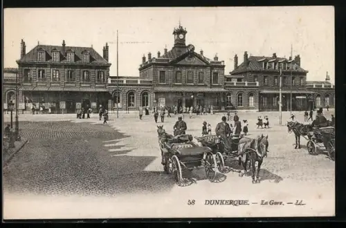 AK Dunkerque, La Gare, Bahnhof