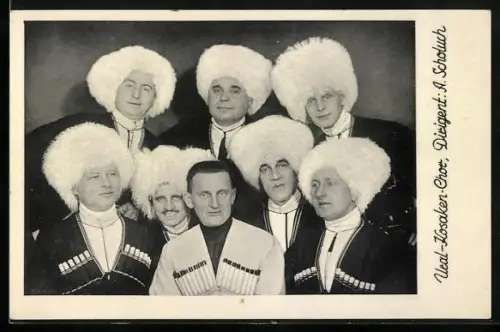 AK Ural-Kosaken-Chor, Motiv mit Dirigent A. Scholuch