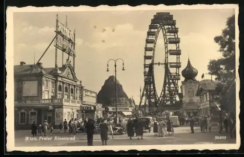 AK Wien, Wiener Prater, Riesenrad und Kino