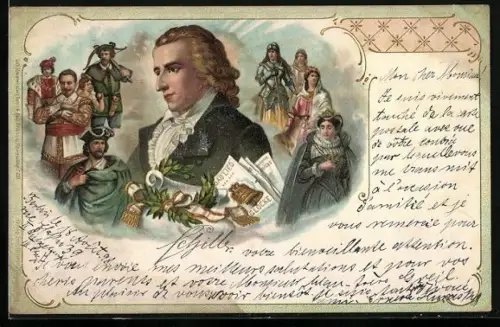 Lithographie Schiller, Das Lied von der Glocke