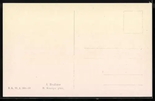AK Komponist Johannes Brahms betrachtet die Götter am Himmel