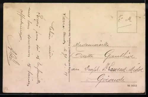AK Saar Buckenheim, Kaiserl. Amtsgerichtsgebäude