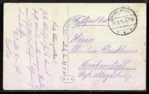 AK Breslau, Liebichshöhe mit Fontäne