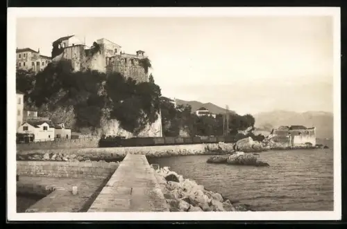 AK Herceg Novi / Castelnuovo, Blick zur Festung