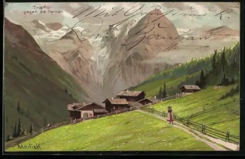 Künstler-AK Alfred Mailick: Trafoi gegen die Ferner