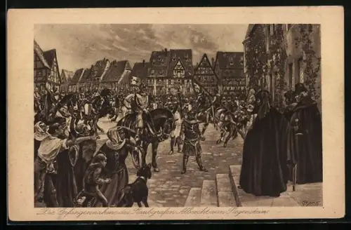 AK Julius Wolff: Der Raubgraf, 25. Kapitel, Seite 295, Karte Nr. 8