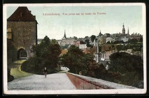 AK Luxembourg, Vue prise sur la route de Treves