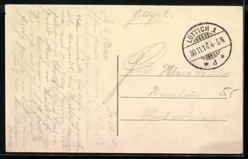 AK Liége, pont Maghin, Strassenbahn