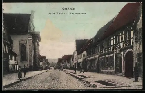 AK Rosheim, Obere Kirche, Hauptstrasse