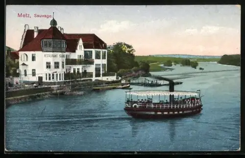 AK Metz, Restaurant Sauvage und Fähre
