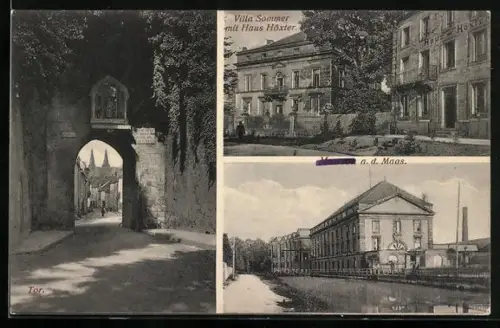 AK Mouzon, Villa Sommer mit Haus Höxter