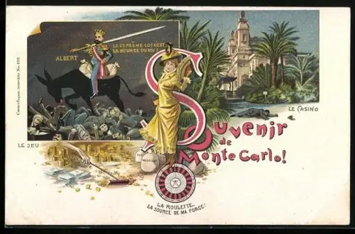 AK Monte Carlo, La Roulette, La Source de ma Force, König Albert, Casino